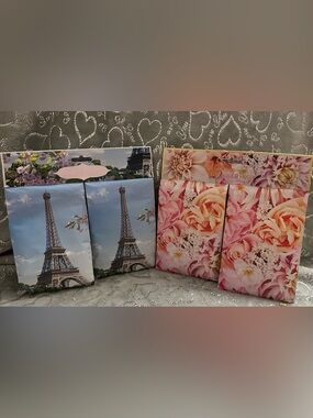 NWT Floral French Lavender & Lilac Wild Rose Decorative Sachet Set for Linens